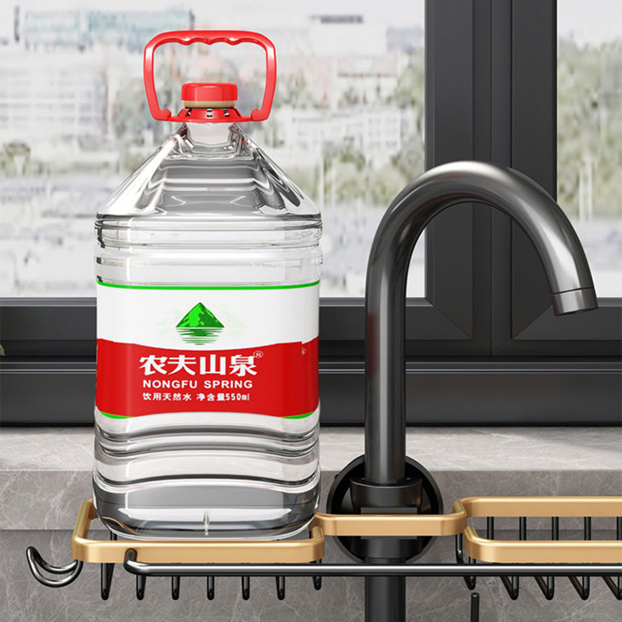Kitchen Storage Faucet Rack, Drain Basket, Kitchen Sink Sponge Drain Rack, Sink Shelf Stainless Steel, Soap Sponge Rag Storage Holder, Bathroom Rack, Kitchen Organizer