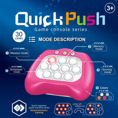 Electronic Poplight Fidget Game, Quick Push Pop Fidget Toy Handheld Gaming Console For Stress, Quick Push Bubble Handheld Game Console, Portable Anti-Stress Toy for Kids Relief, Memory Training and Concentration, Bubble Sensory, Fidget Toys, Bubble Squeez