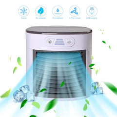 Mini Air Conditioner, Mini Portable Air Conditioner, Multi Speed Fan, Built In Rechargeable Battery - USB, Air Cooling Fan for Home and Office Use